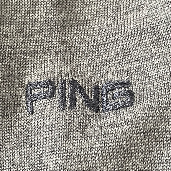 Ping Sensorwarm Gray 100% Merino Wool Quarter Zip Sweater L - Picture 5 of 7